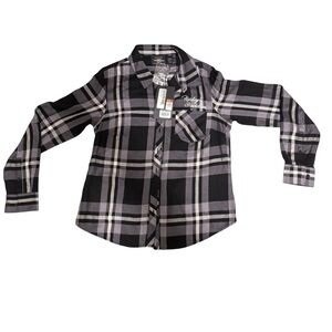 NEW Genuine Harley-Davidson Plaid Flannel Long Sleeve Medium